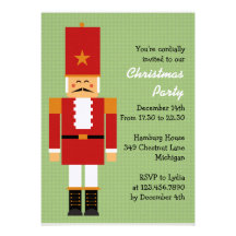 Fête de Noël gaie de casse-noix Invitations Personnalisées