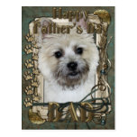 Fête des pères - cairn Terrier - ours de nounours Cartes Postales
