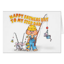 Fête des pères heureuse de papa d'étape carte de vœux