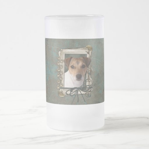 Fête des pères - pattes en pierre - Jack Russell Tasse