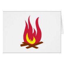 Feu de camp carte de vœux