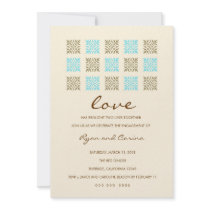 Feuille 311 d'engagement de bleu et d'or d'amour