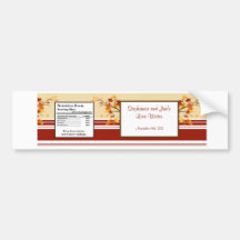 Feuille de branche d'automne d'étiquette de boutei autocollant pour voiture