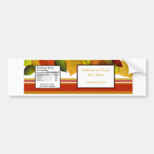 Feuille de feuillage d'étiquette de bouteille d'ea autocollant pour voiture