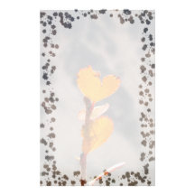 Feuille en forme de coeur papier à lettre personnalisé