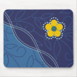 Feuille et fleur pointillés Mousepads Tapis De Souris