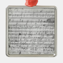 Feuille manuscrite de score pour l'opus de Bagatel Ornements De Noël