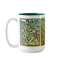 Feuilles ornementales tasse à café