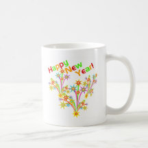 Feux d'artifice de bonne année mugs à café