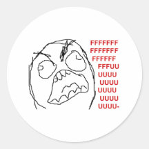 FFFFUUUUU AUTOCOLLANT ROND
