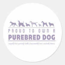 Fier au propre un chien de race : Lavendar Autocollant