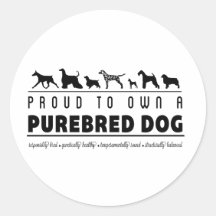 Fier au propre un chien de race : Noir Adhésifs