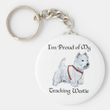 Fier de mon Westie de cheminement Porte-clés