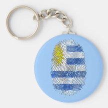 Fierté uruguayenne de drapeau d'empreinte digitale porte-clé