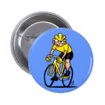 Fietser die - cirkelen speld button