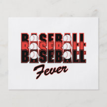 fièvre de base-ball rouge et noire prospectus