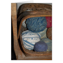 Fil primitif de tissu dans une carte de note de pa