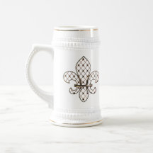 Filigreed Fleur de Lys Stein Tasse À Café