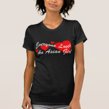 Fille asiatique d'amours (foncée) t-shirt