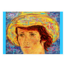 fille avec le chapeau de Van Gogh Modèles De Cartes De Visite