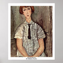 Fille avec le chemisier par Modigliani Amedeo Poster