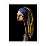 Fille avec le lobe de l'oreille étiré posters