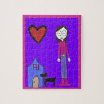 Fille bleue puzzles