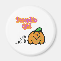 Fille de citrouille magnets pour réfrigérateur