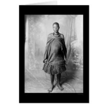 Fille de Lobengula en chef du Ndebele 1888 Carte De Vœux