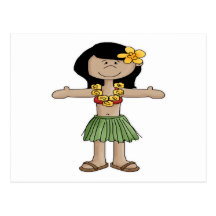 Fille de Luau Carte Postale