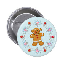 Fille de pain d'épice badge