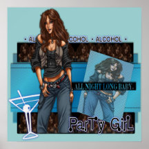 Fille de partie - affiche