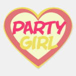Fille de partie autocollant