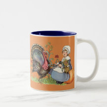 Fille de pèlerin tasse à café