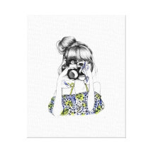 fille de photo toile tendue sur châssis