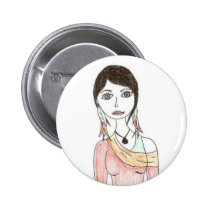 Fille de plume badges publicitaires