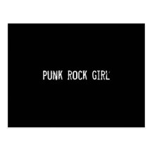 fille de punk rock cartes postales