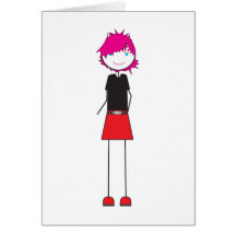 Fille de Punker Cartes De Vœux