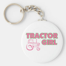 Fille de tracteur porte-clés