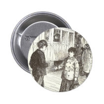 Fille démodée badges publicitaires