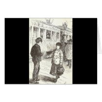 Fille démodée cartes