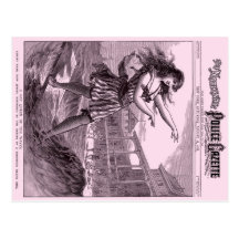 Fille d'île de sandwich à carte postale de gazette