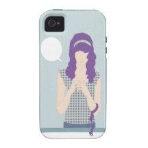 Fille illustrée iPhone 4 case