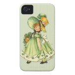 Fille irlandaise de balade de shamrock coques iPhone 4