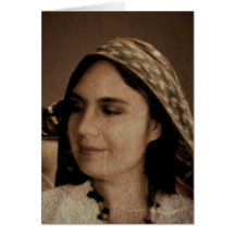 Fille mexicaine vintage carte de vœux