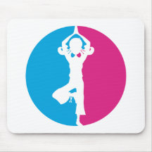 Fille Mousepad de yoga Tapis De Souris