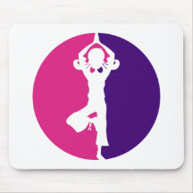 Fille Mousepad de yoga Tapis De Souris