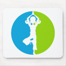 Fille Mousepad de yoga Tapis De Souris