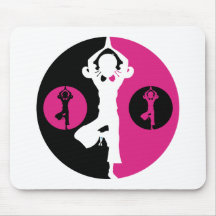Fille Mousepad de yoga Tapis De Souris
