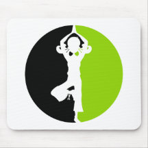 Fille Mousepad de yoga Tapis De Souris